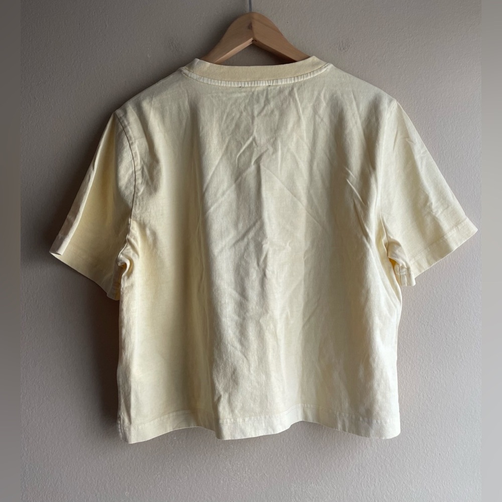 New J.Crew Women Crew Neck Yellow Top Size Medium - Picture 5 of 10